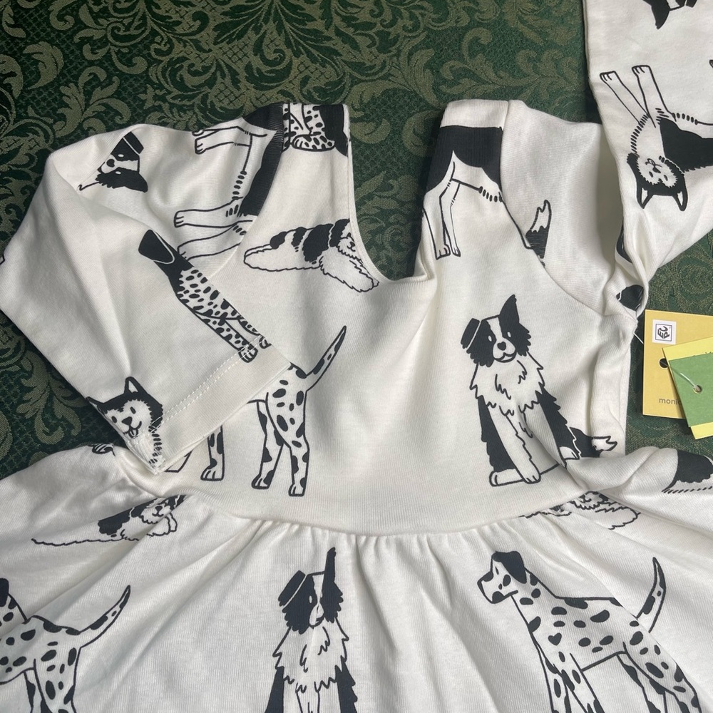 NWT 8 2t 6 Monica & Andy organic dogs husky Aussie terrier dog twirl dress party - Picture 5 of 7